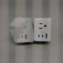 2 Pack European Travel Plug Adapter, Mifaso International Power Plug Adapter with 3 Outlets 3 USB Charging Ports(2 USB C), Type C Plug Adapter Europe Travel Essentials to Spain Italy France
