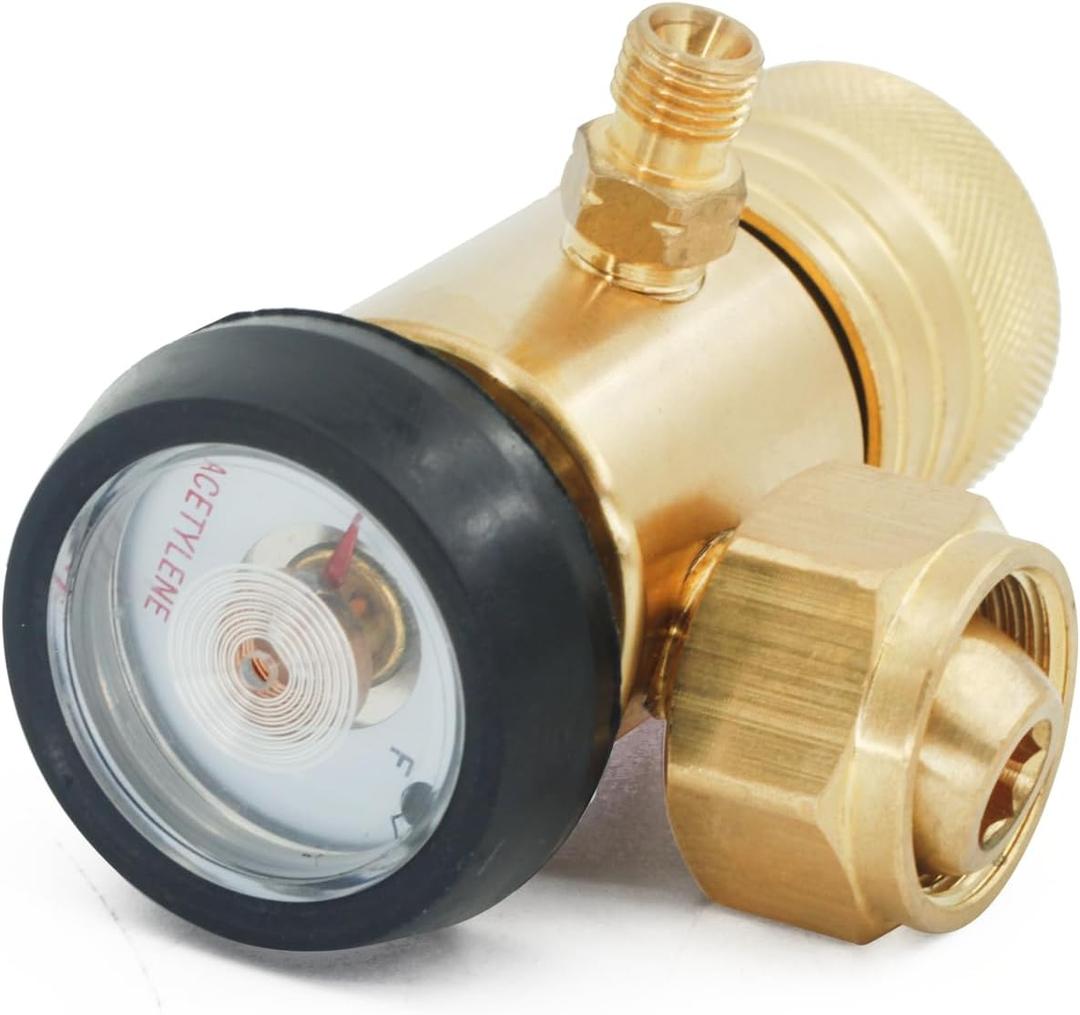 AR-B CGA520 B Tank Acetylene Regulator, Matching Turbo Style Acetylene Kit, Air Acetylene