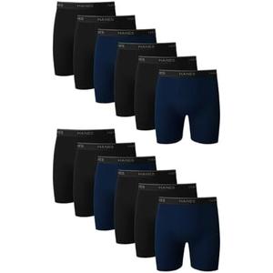 Hanes mens Underwear Boxer Briefs Pack, Cool & Breathable Cotton Moisture-wicking Underwear for Men, No Ride Up, S, Pack 12