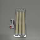 GenSwin Flameless Ivory Taper Candles Flickering with 10-Key Remote, Battery Operated Led Warm 3D Wick Light Window Candles Real Wax Pack of 3, Christmas Home Wedding Decor(0.78 X 9.64 Inch)