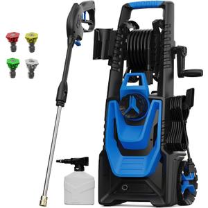 Electric Pressure Washer 5000PSI 3.5GMP Power Washer Comes with 4 Nozzles, 20 FT High Pressure Hose and 35 FT Power Cord Pressure Washer is Suitable for Car, Road, Yard and Fence Cleaning (Blue)
