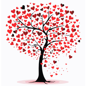 Trendy Wall Stickers Beautiful Love Heart Tree
