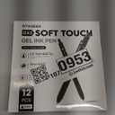 Black Gel Pens GX3, 12Pcs Fine Point Smooth Writing Pens with 3 Extra Refills, Quick Dry Black Ink Pens for Journaling, Office, Note Taking, School Supplies, Nurse Aesthetic(Black)