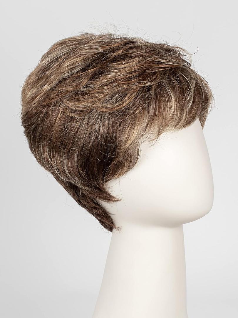 Tab Wig Petite Cap Color Bernstein Mix - Ellen Wille Wigs 3" Short Layers Precision Cut Spiked Pixie Synthetic Monofilament Crowne Lace Front Natural Hairline Womens Peluca