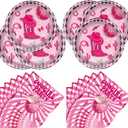 Western Cowgirl Party Tableware, Disco Cowgirl Plates and Napkins, West Rodeo Theme Party Decorations