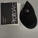 ProtoArc Vertical Wireless Trackball Mouse, EM05 NL Bluetooth Ergonomic Rollerball Mouse Rechargeable Computer Laptop Thumb Mice, 3 Device Connection, Compatible with iPad, Mac, Windows, PC-Gray