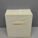 Basics Fabric Clothing Storage Bins - 10.6" x 10.6" x 11" - Collapsible Storage Cubes Organizer with Handles, Linen Foldable Storage Baskets Cloth Box Containers, Closet Organizers 6PC Beige