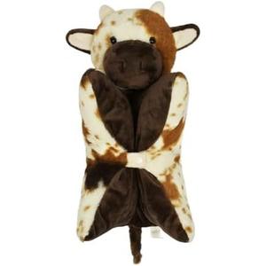 PINKPEACH Cow Stuffed Animal Pillow 15'', Washable Baby Stuffed Animals Toy, Weighted Plush Gifts for Babies Kids Girls Boys Christmas Birthday Home Living Room Decor