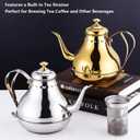 Royal Gooseneck Tea Kettle Stainless Steel Large Capacity Multi-Functional Coffee Pot with Built-in Strainer