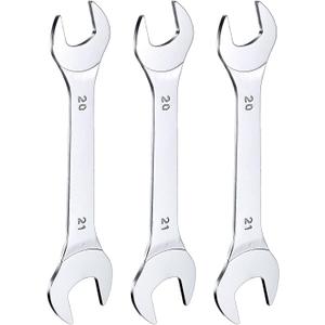 HARFINGTON 3pcs Double Open End Thin Wrench Set 2021mm Metric Super Thin Small Flat Head Wrench Mirror Polished Open Ended Spanner for Automotive Repair Furniture Assembly