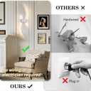 Battery Operated Wall Sconces Set of Two with Remote Control, Battery Wall Light, Stepless Colors 3000K-6000K & Dimming, Nickel Rechargeable Wall Sconces for Living Room, Hallway, Bedroom, 39.3 Inch