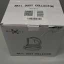 Nail Dust Collector with Transparent Airflow Shield, 5000RPM High-Suction Fan, Ultra Quiet Nail Vacuum for Home & Salon, Dust-Free Manicure for Families, Pets & Nail Lovers White