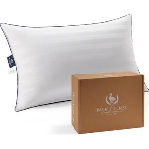 Pacific Coast White Goose Down Pillow with 100% Cotton Shell, Luxury Hotel Bed Pillow for Sleeping, Suitable for Back and Stomach Sleepers, King Size