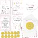 Mini Tooth Receipt Gifts - 20 Set Tooth Condition Cards with Envelope and Fairy Letter for Kids, Lost Teeth Certificate Keepsake Gift Bag with Stickers for Girls Boys Home School Award (Pink)