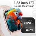 Smart Watch Sports Pedometer, Fitness Tracker Bluetooth Call Heart Rate Blood Oxygen Sleep Monitor, 100 Sports Modes Waterproof for iOS Android Men's Women's Smart Watch (Pink)