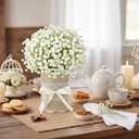 6 Pcs Farmhouse Metal Flower Vase with Bow Vase Wedding Decor Bulk Rustic DIY Vases 4.7 x 3 Inch Galvanized Metal Vases for Bridal Shower Wedding Birthday Home Kitchen