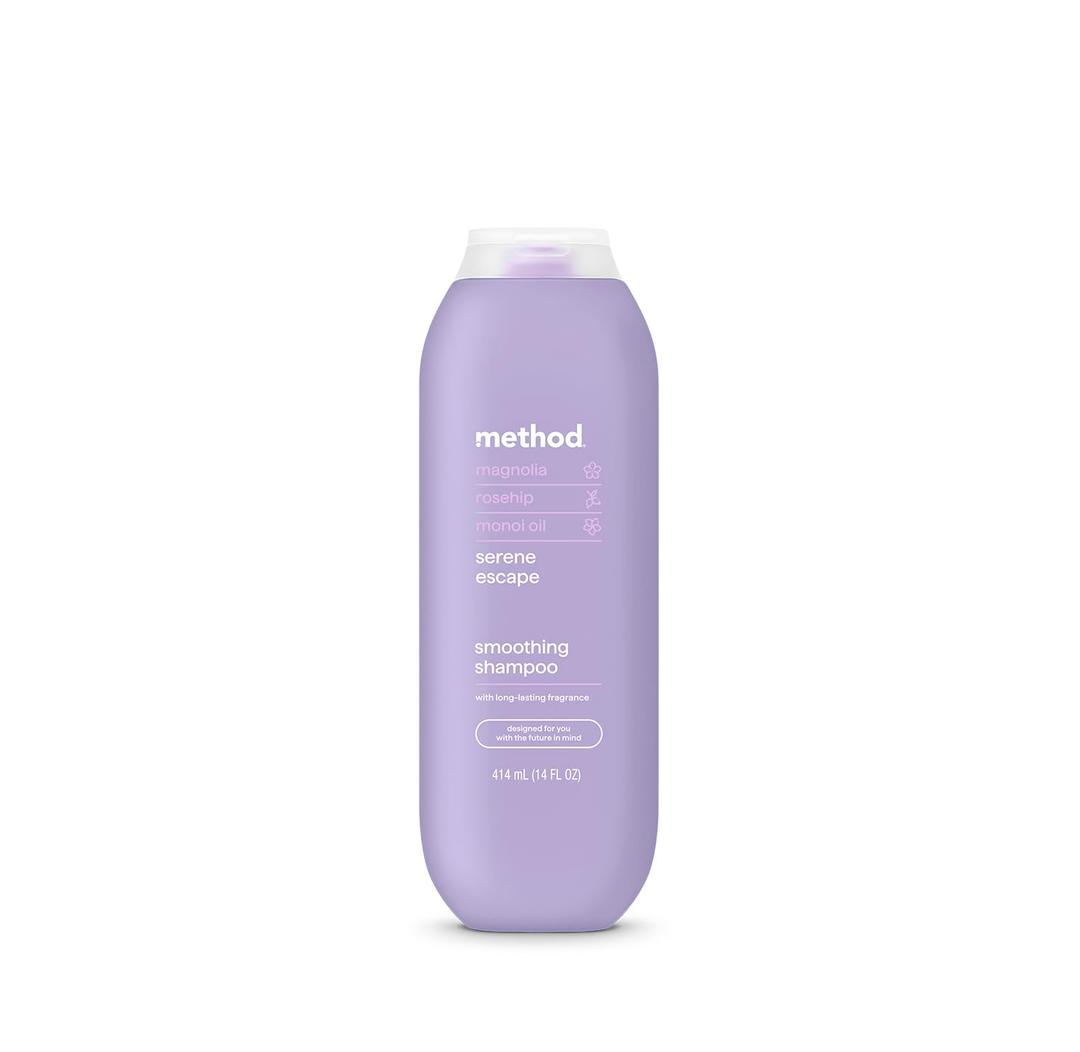 Method Smoothing Shampoo, Serene Escape Combats Frizz, Safe for Color-Treated Hair - Sulfate-Free, Paraben-Free and Silicone-Free, 14 oz