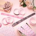 Kenning 400 Pack Breast Cancer Awareness Bracelets Pink Ribbon Paper Wristbands for Event Adhesive Paper Wristbands Courage Believe Faith Bracelets for Public Event Charity Recognition