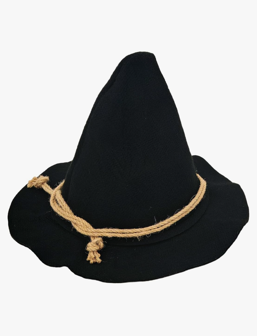 Adult Wizard Hat Halloween Costume,Pointed Witch Scarecrow Cap for Oktoberfest, Cosplay & Themed Parties
