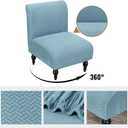 FUANGUI Armless Accent Chair Cover Slipcover, Stretch Spandex Chair Covers for Living Room Removable Washable for Armless Chair Furniture Protector