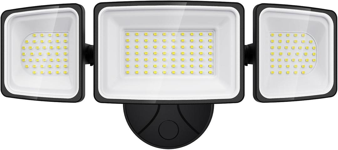 Onforu 130W LED Security Light, 13000LM Outdoor Indoor Flood Light Switch Controlled, IP65 Waterproof LED Exterior Floodlight, 6500K White Wall Mount Security Lighting for Entryway, Garage, Yard, Eave (Black)