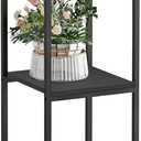 46" Tall Plant Stand Indoor, 3-Tier Modern Plant Shelf, Corner Flower Pot Holder Organizer for Living Room Balcony Patio Garden (Black)