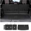 Cargo Mat Backrest Mats for 2018-2024 Ford Expedition/Lincoln Navigator 7/8 Seat(Not for Max or L Model) Accessories, All Weather Cargo Liner Seat Back Cover(Cargo Mat+3rd Row Backrest Mats)