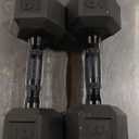 Set of 2, CAP 50 lbs Coated Dumbbell Set | Multiple Styles (Black handles), 