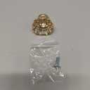 Cabinet Knobs 6 Pcs, Crystal Drawer Knobs 1.4" Diameter Glass Handles for Dresser, Kitchen, Bathroom (Flower Champagne)