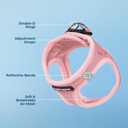 Best Pet Supplies Voyager Step-in Air Harness - All Weather Mesh, Reflective, No Pull Harness for Dogs, Cats - Secure with Hook & Loop Fastener, Buckle, Double D-Rings - Pink, S