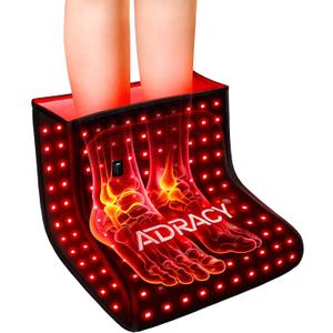 Red Light Therapy for Feet, Dual-Wavelength 160 LEDs Medical-Grade TPU Infrared Light Foot Therapy Device for Ankle Heel Joint Relief, Full Coverage for Neuropathy Support (Black)