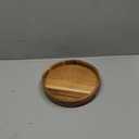 Acacia Wood Bathroom Vanity Tray Round Perfume Trays for Dresser Small Wooden Lazy Susan Turntable for Table Kitchen Sink Tray Bathroom Counter Decor Organizer Accessories Decorative Soap Holder Trays (10")