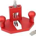 Router Plane Hand Wood Planer, Handheld Woodworking Tool, Woodworking Carpenter Tools Adjustable Woodcraft Trimming Knife Depth Stop Planer Wood Chamfering Slottinge (Red)