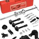 12-Way Slide Hammer Puller Set, Front Wheel Hub Remover & Rear Wheel Axle Removal Tool, Heavy Duty Bearing Puller Set with Carry Box