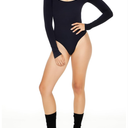 Women's Seamless Long-sleeve Bodysuit, Size S