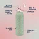 Ello Pop & Fill 32oz Stainless Steel Water Bottle with QuickFill Technology, Double Walled and Vacuum Insulated Metal, Leak Proof Locking Lid, Straw and Chug, Reusable, BPA Free, Full Bloom