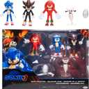 Sonic 3 Movie Action Figures 2.5-Inch Movie Collector Toy Figure Multi-Pack Includes Sonic Knuckles Shadow Buzz Bomber & Drone- Officially Licensed Toys