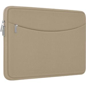 14 inch Laptop Case, Shockproof Protective Laptop Cover Briefcase Carrying Computer Bag with Accessory Pocket Portable Computer Sleeve for 14" MacBook, HP, Dell, Lenovo, Acer, Khaki