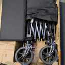 400L Double Decker Wagon Collapsible with 54" L Tailgate, 560lbs Heavy Duty Wagons Carts Foldable, Extra Large Folding Beach Wagon with Big All-Terrain Wheels for Camping, Sports, Groceries, Black