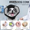 Dog Cones for Large Dogs, Soft Pet Cone Stop Licking After Surgery, Adjustable Pet E-Collar Alternative for Wound Healing, Black X-Large