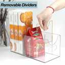 ZEXALOR Acrylic Belt Organizer, Belt Storage Holder Purse Organizer for Closet, 5 Compartments Clear Plastic Display Case Pantry Kitchen Cabinet Organizers and Storage Seasoning Organizer