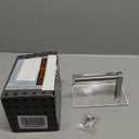 Brushed Nickel Toilet Paper Holder with Shelf, 304 Stainless Steel Screw Wall Mounted, Marble Tissue Roll Holder with Storage