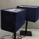 21" Touch Bedside lamps with 2 USB & AC Outlets, 3Way Dimmable Bedside Table Lamps Set of 2 for Bedroom Living Room Office Reading, White Shade Lamps for Night Stands, 2700K LED Bulbs Included