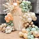 Sage Green Balloon Garland Arch Kit 165pcs Sage Green Sand White Apricot Blush Apricot Chrome Gold Balloons for Baby Shower Bridal Shower Birthday Engagement Party Decorations