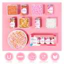 Pink Sprinkles Set, Sujoygar Edible Valentines Cake Sprinkles, Fancy Pink Gold White Sprinkles Mix for Cake Decorating Cupcakes Toppers Baking Cookies Ice Cream Dounts Wedding Decoration (7.04 Oz) (Single)