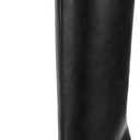 wetkiss Straight Leg Knee High Boots for Women Regular Calf Friendly Square Toe Mid Heel Comfortable Boots Size 9.5