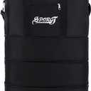 Expandable Extra Large Travel Oxford Duffel Bag with Wheels Waterproof Lightweight Traveling Foldable Suitcase (Black, L)