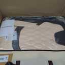 FREESOO Car Seat Covers Full Set Faux Leather Universal Fit Black Beige