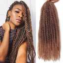 Marley Twist Braiding Hair 24 Inch 8 Packs, Natural Kinky Texture, Easy to Separate, Tangle Resistant, Low Shedding, Soft Lightweight Marley Hair for Twist and Protective Styles (33/27)