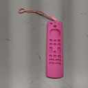 Silicone Remote Case, Lightweight Anti Slip Shockproof with Lanyard - Compatible with Toshiba/Insignia Firetv Omni or 4-Series TV (Pink Glow)